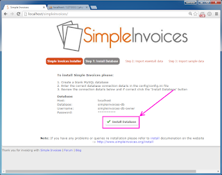 Install SimpleInvoices on Windows 7 with XAMPP tutorial 12