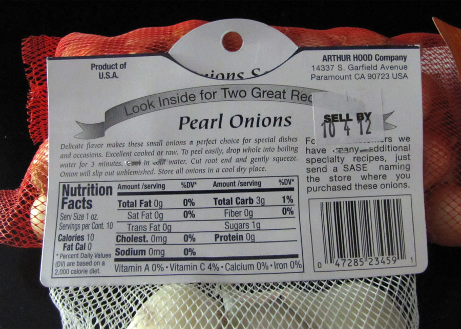 Smells Like Food in Here H Brand Pearl Onions and How to Peel Them
