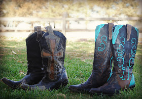 chores and chandeliers: painted cowboy boots