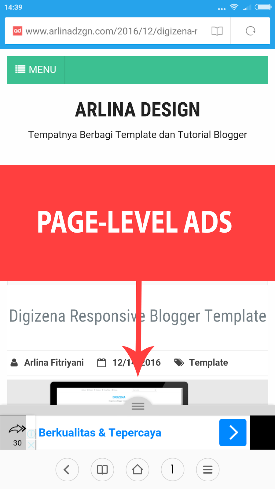 Cara Menambahkan Page-Level Ads Adsense di Blog - Deliot7