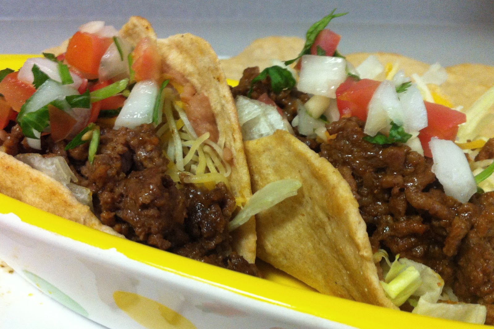 The Late Blooming Chef Beef & Bean Tacos