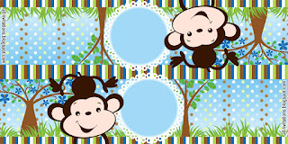 Travieso Monito: Mini Kit para Imprimir Gratis. Esta es otra etiqueta para golosinas.