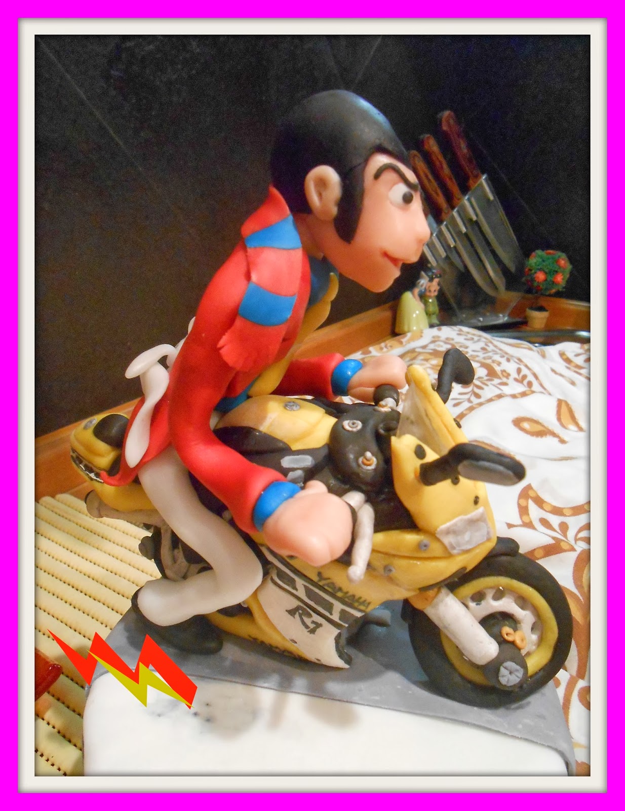 torta lupin su moto yamaha