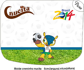 Mundial de Fútbol Brasil 2014: Etiquetas para Candy Bar, para Imprimir Gratis. Etiqueta para Nucita.