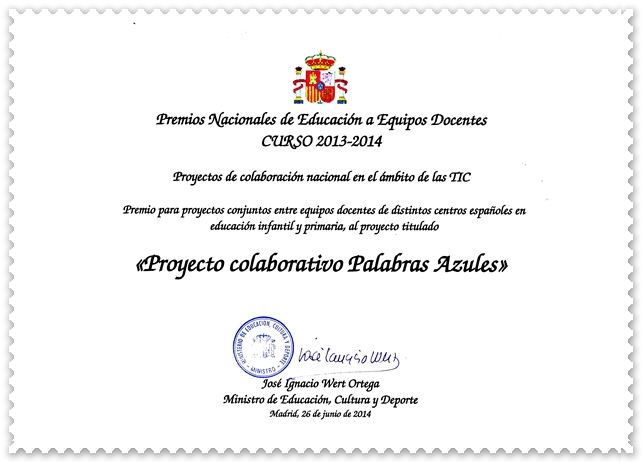 Diploma Premio Nacional