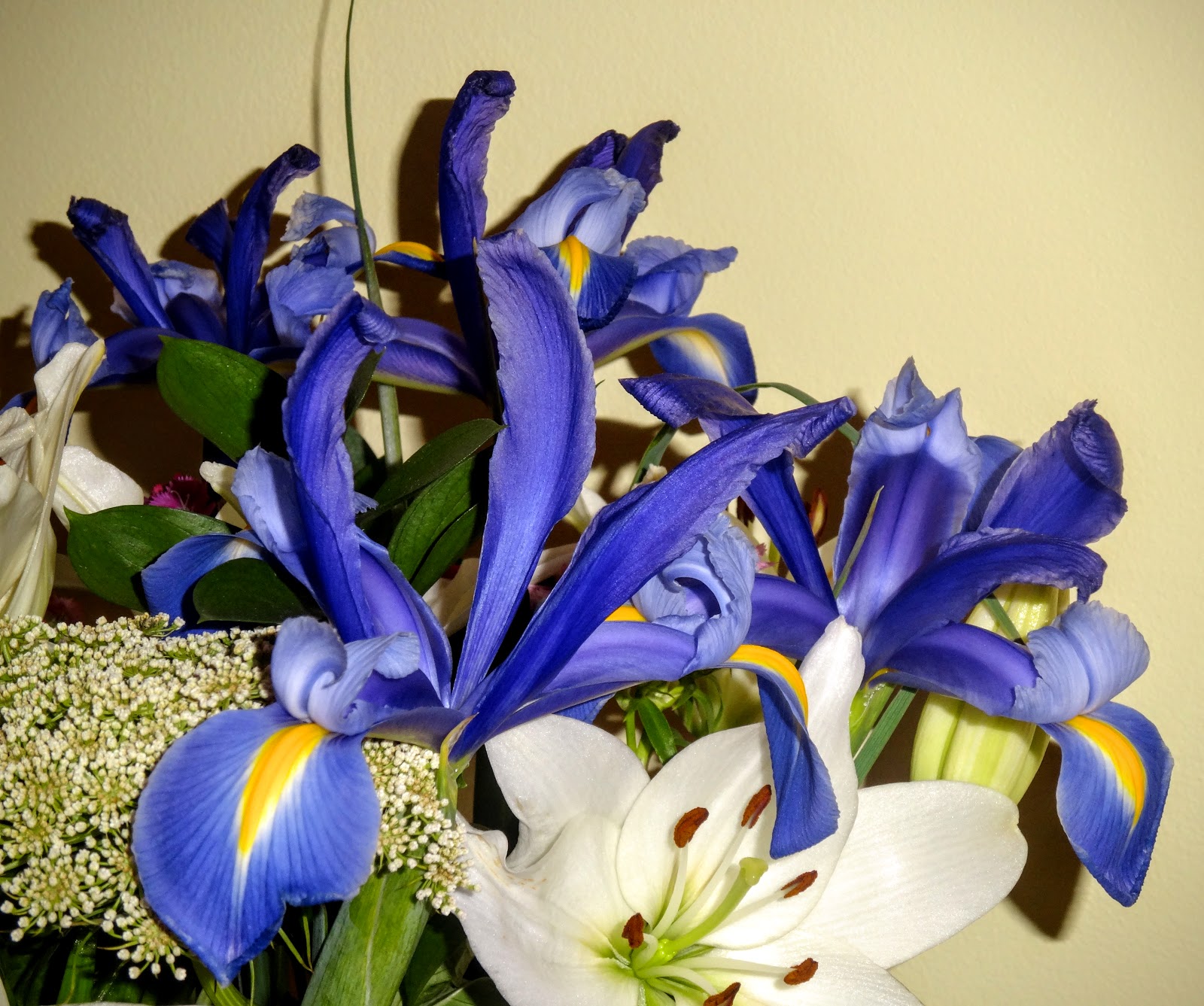 Love, Joy and Peas Lily & Iris Bouquet for Floral Friday