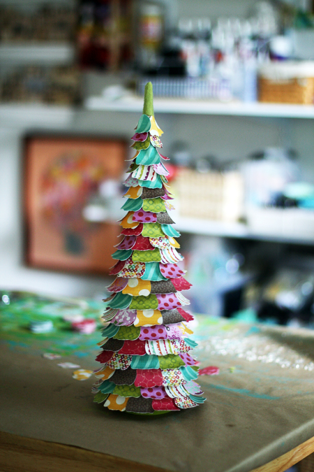 árvore de natal para fazer com papel
