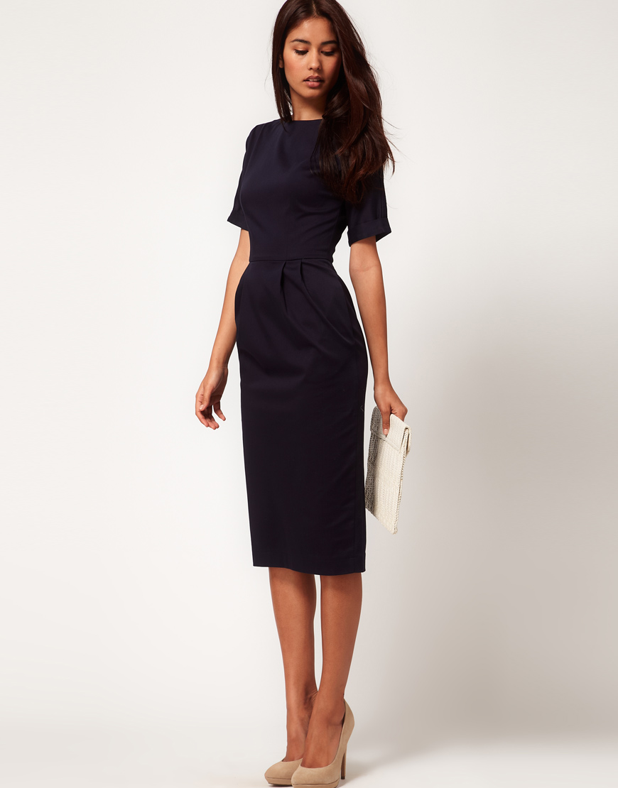 ink: Pencil Dress In Wiggle Shape- ASOS Collection