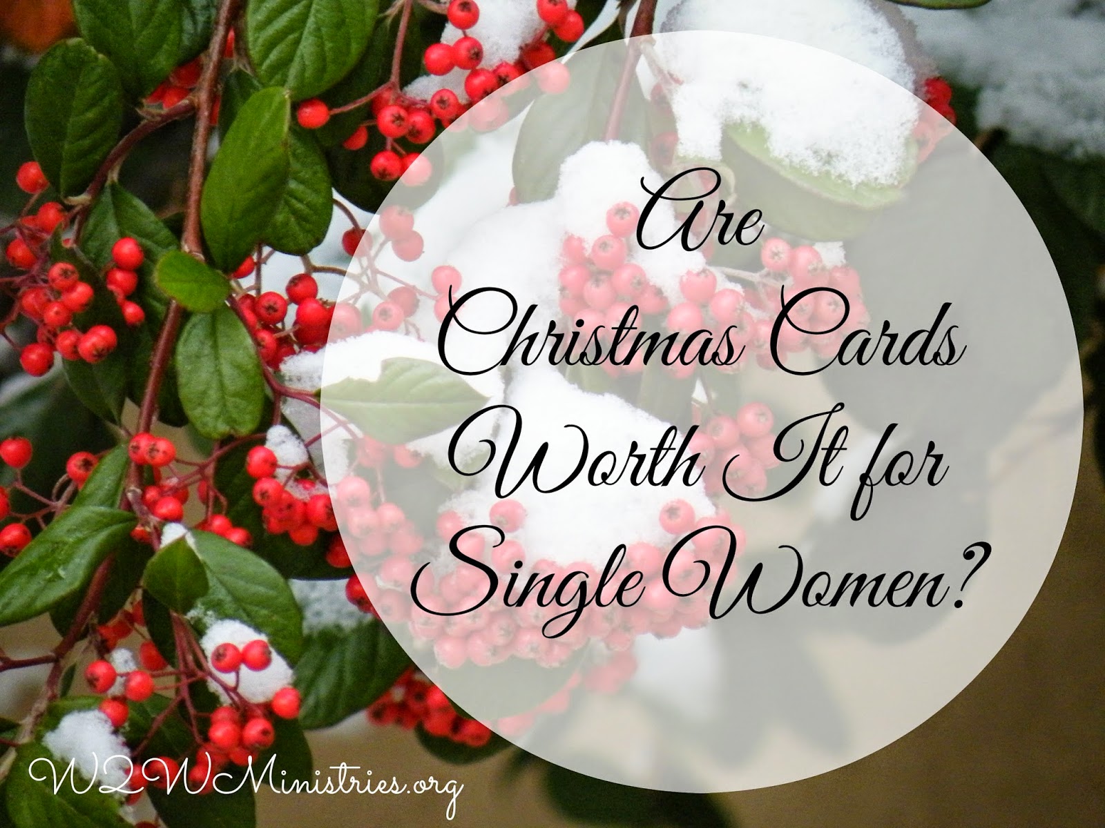 Single Woman Christmas Card 