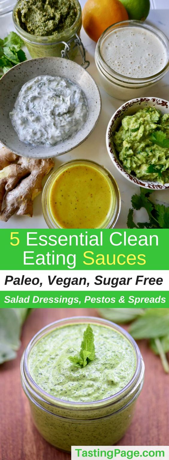 5 Essential Clean Eating Sauces {Paleo, Whole30, Vegan} Recipes for Dinner