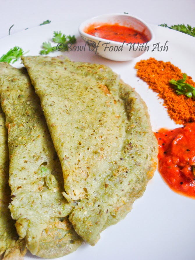 Sprouts Dosa or Moong Dal Dosa Recipe Pesarattu