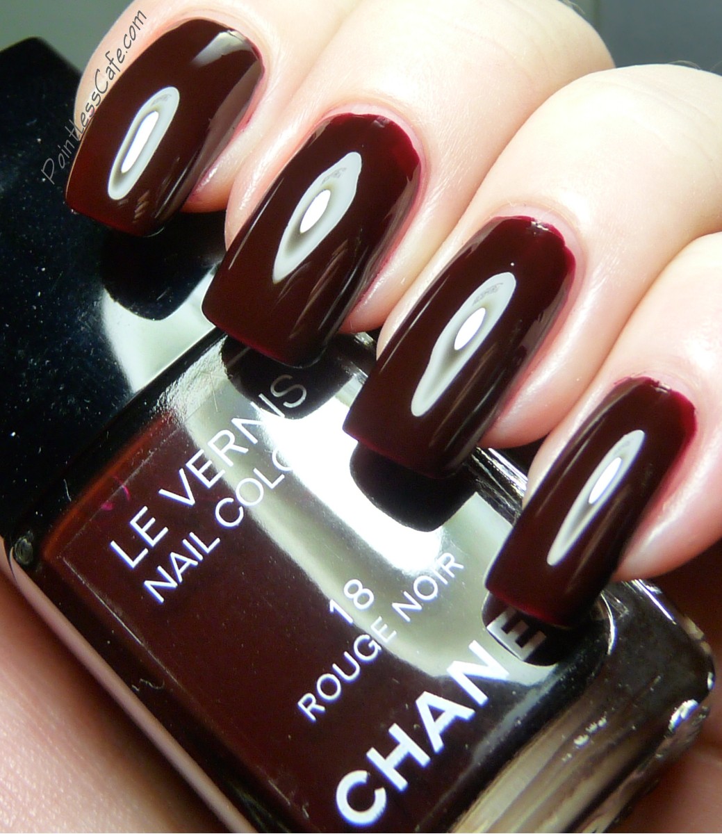 chanel rouge noir dark red nail polish, 1 - SoNailicious