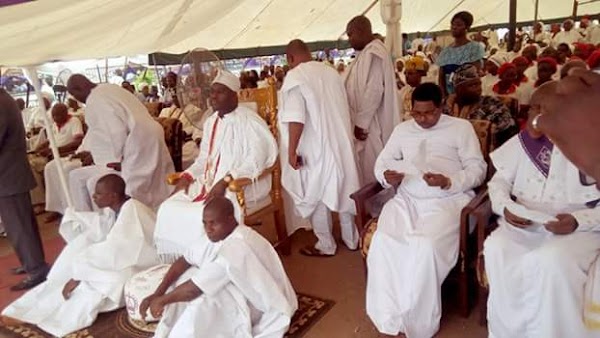 After meeting President Jonathan, Tosho Oshoffa meets with Ooni of Ife
