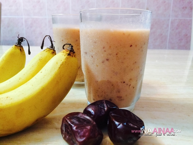Juadah Bersahur Jus Pisang Kurma Resepi Ena Ina Ainaa