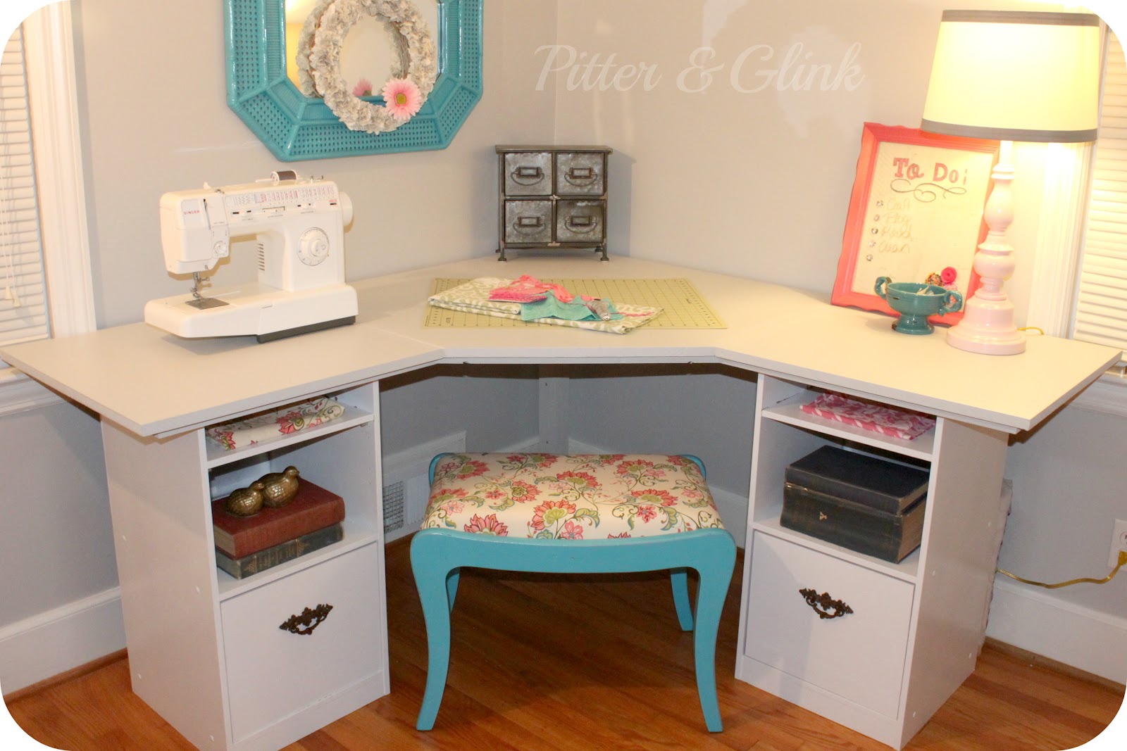 Pitterandglink Craft Room Corner Desk