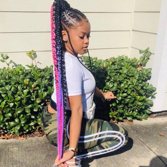 39 Hot Lemonade Braids Hairstyles Ponytails For African American