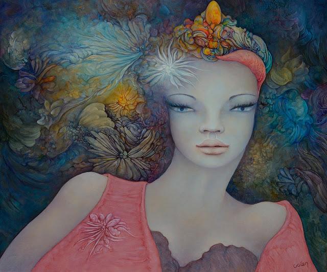 Psyché, huile sur toile, 55x46cm