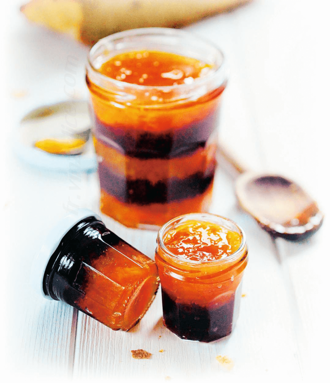 Confiture cerisespêches Vinzalice Magazine