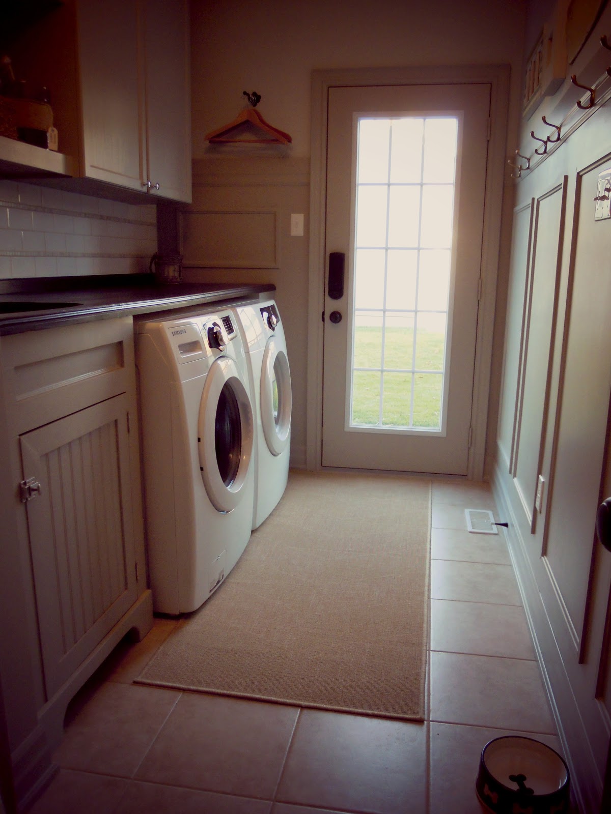 White Wood Completed laundry room