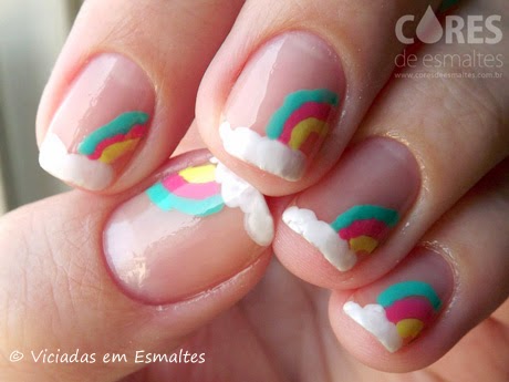 Uñas decoradas en arco-iris, decoración de uñas con varios colores, lindas y hermosas uñas - diseños