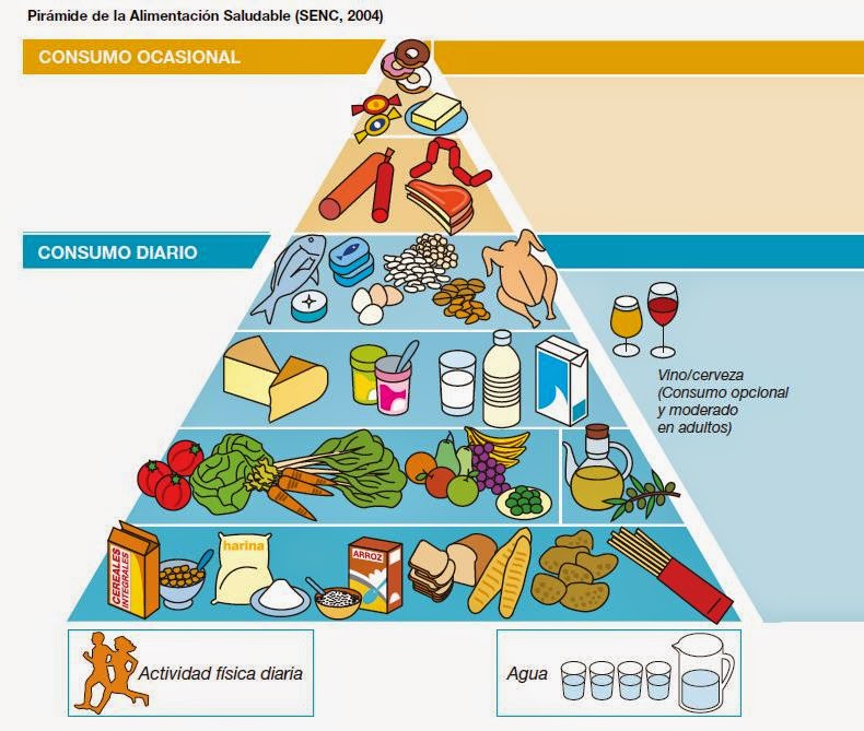 pirámide alimentaria, dieta equilibrada nutrición saludable sociedad española de nutrición clínica 