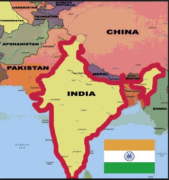 Индия граничит с какими