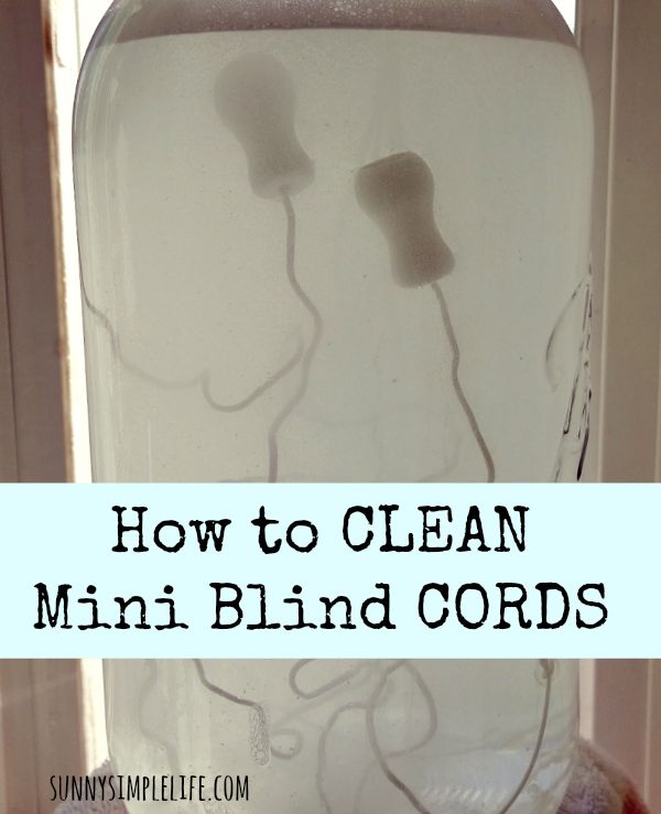 Sunny Simple Life How To Clean Mini Blind Cords