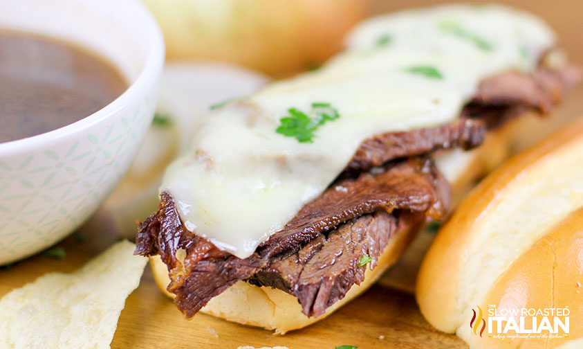 Crockpot French Dip Sandwiches