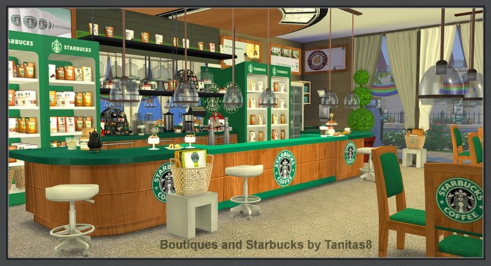 My Sims 4 Blog Boutiques And Starbucks By Tanitas8