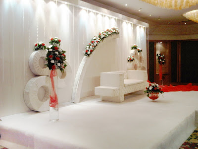 Wedding Decor at Crowne Plaza Kuwait Pearl White and Red