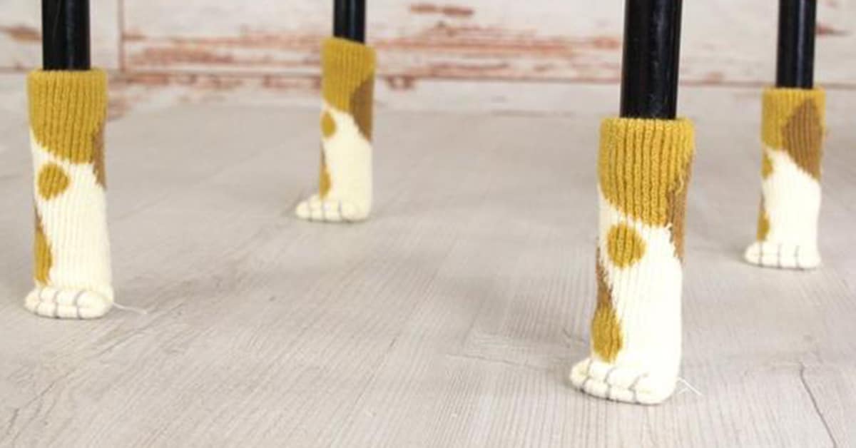 Cute Cat Paw Chair Socks Designed To Protect The Floor