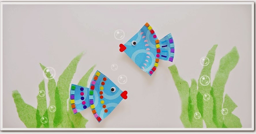 Manga por Hombro: Peces con platos de cartón.