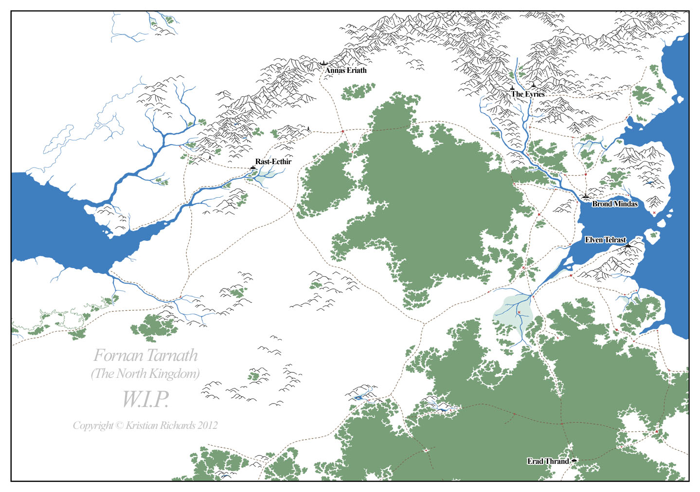The Crooked Staff Blog: Northern Kingdom Map (WIP 2)