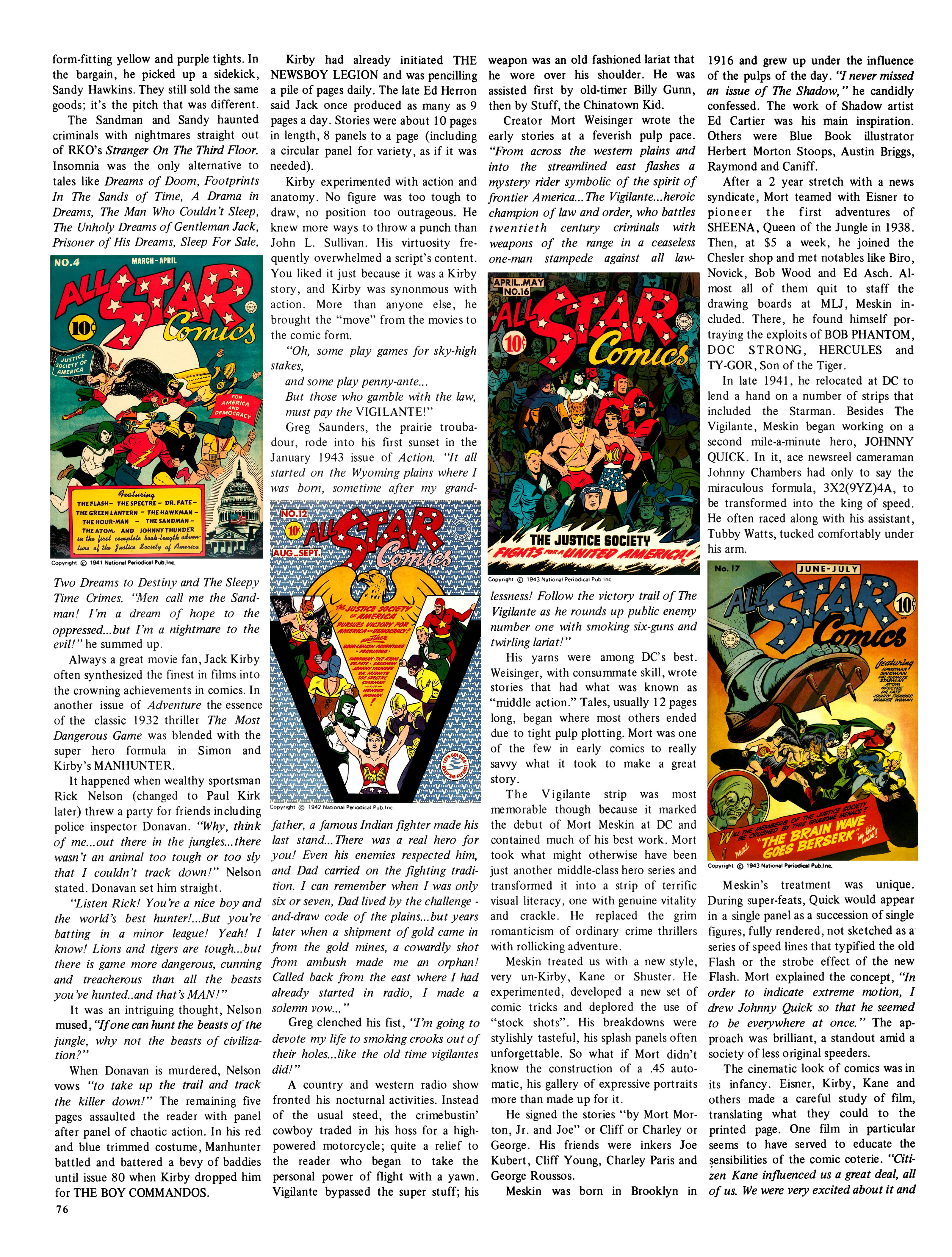 Read online The Steranko History of Comics comic -  Issue # TPB 1 - 76