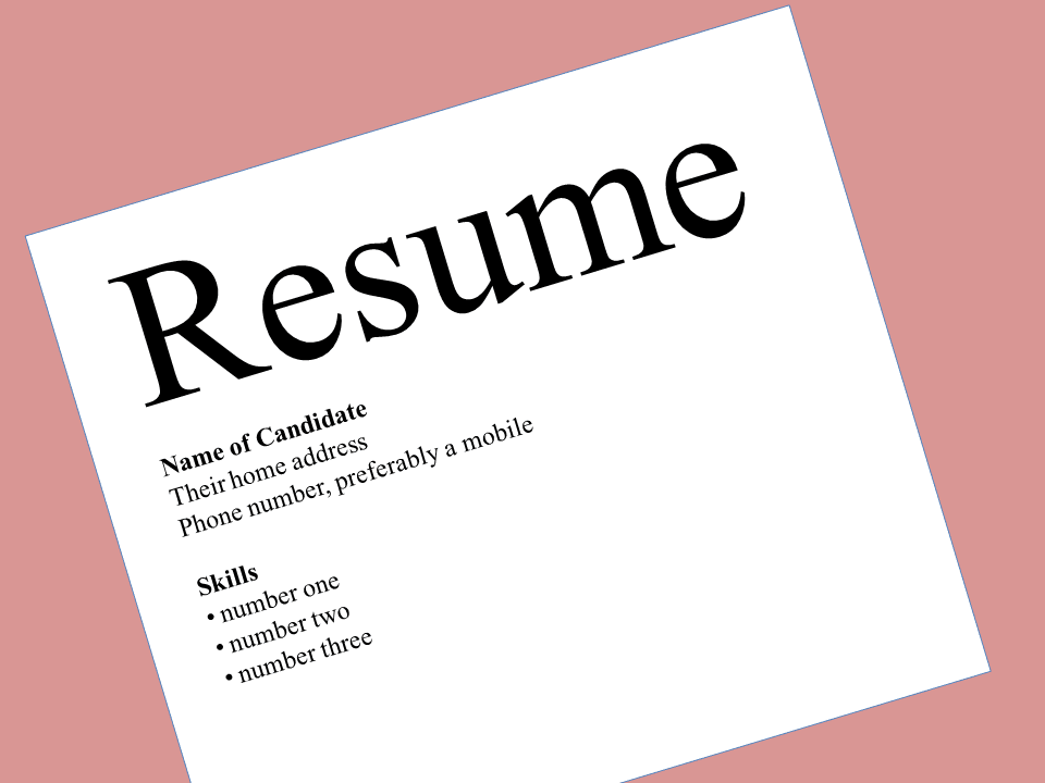 clipart on resume - photo #9