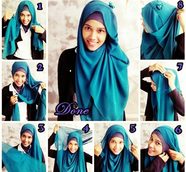 cara memakai jilbab pashmina sifon untuk ke pesta