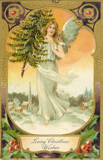 Antique Images: Vintage Christmas Graphic: Clip Art of Angel with ...