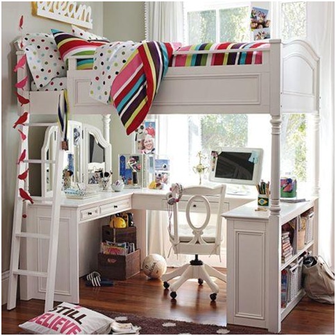 Loft Bed With Desk Student Bedroom Bedroom Decorating Ideas