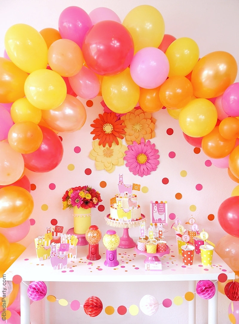 Llama birthday party range-tableware supplies balloons Alpaca girl decoration 