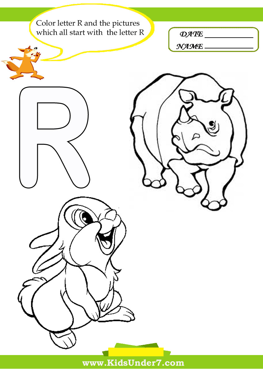 Printable Letter R Activities