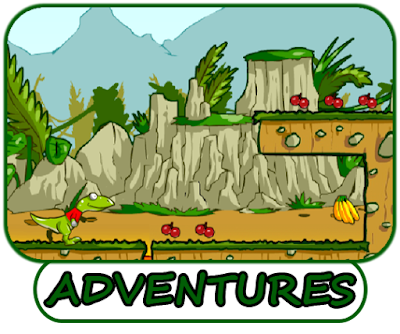 A banner for the collection of free online adventures on the gaming blog Very Good Games