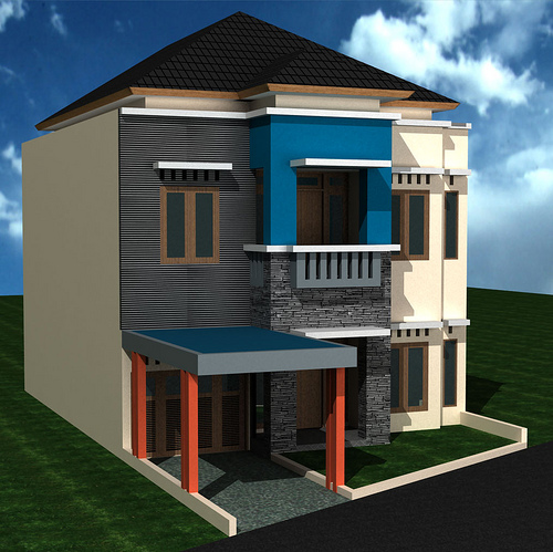 Model Rumah  Minimalis 2  Lantai 