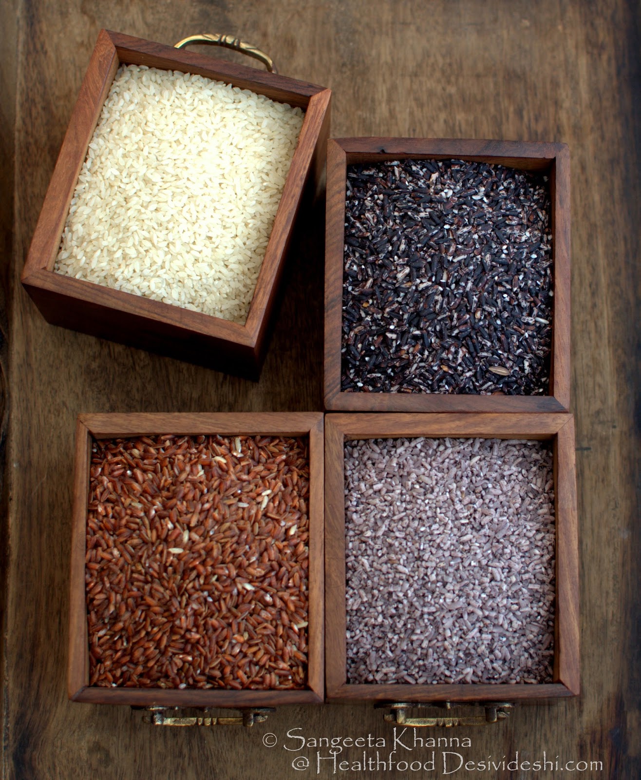 black, purple and red rice varieties of India | recipe of black sticky ...
