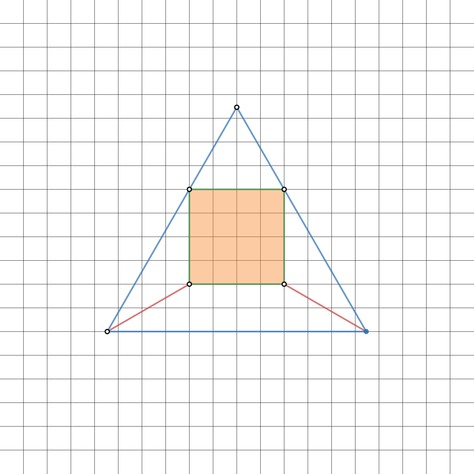 Matematik med Desmos Square in Equilateral Triangle