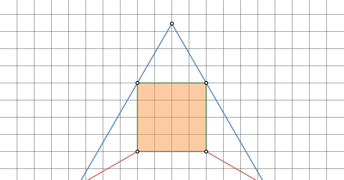 Matematik med Desmos Square in Equilateral Triangle