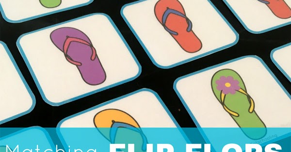 Flip Flops Printable Matching Games | Totschooling - Toddler, Preschool