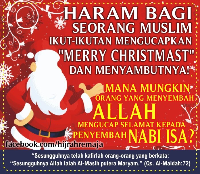 Ucapan "Merry Christmas" haram?