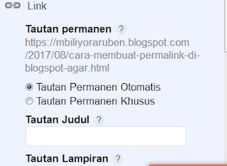 Cara Membuat Permalink Di Blogspot 