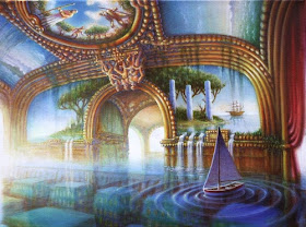 02-Train-Blue-Boating-Jeff-Mihalyo-Symbolism-and-Narrative-in-Surreal-Oil-Paintings-www-designstack-co