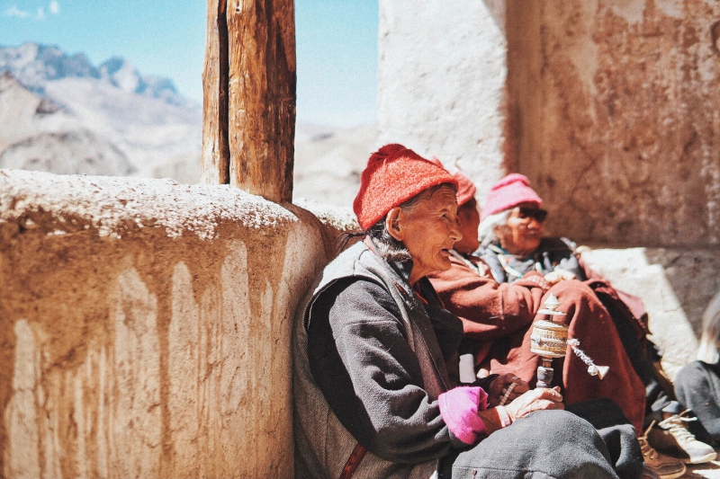 Ladakh old ladies women